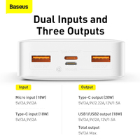 Baseus 30000 mAh Power Bank 20W przenośna ładowarka zewnętrzna ładowarka 30000 mAh Powerbank dla iPhone Xiaomi PoverBank 4